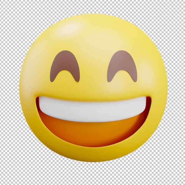 PSD happy emoji 3d illustration