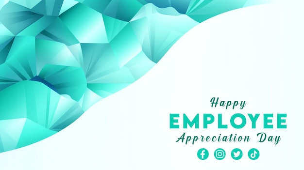 Happy employee appreciation day holiday concept template for background banner card poster