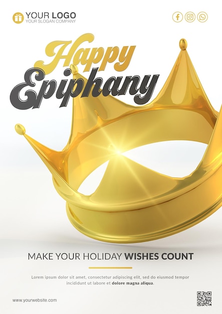 Happy epiphany day a holiday wishes template