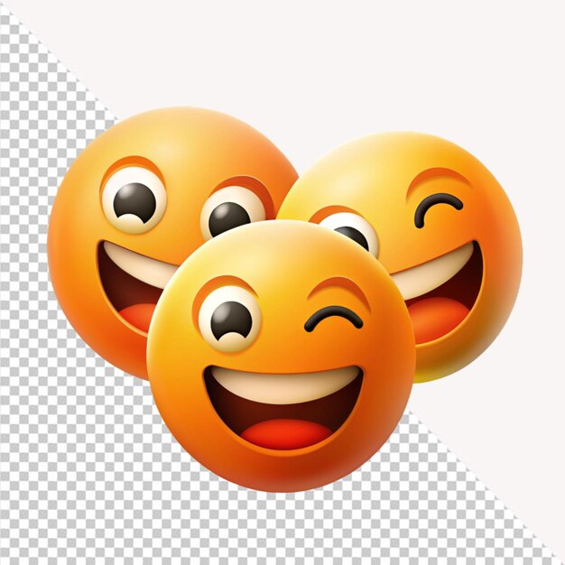 Happy face emoji op een doorzichtige achtergrond