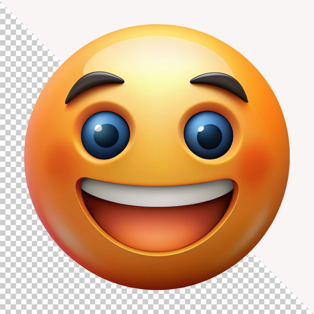 Happy face emoji op een doorzichtige achtergrond