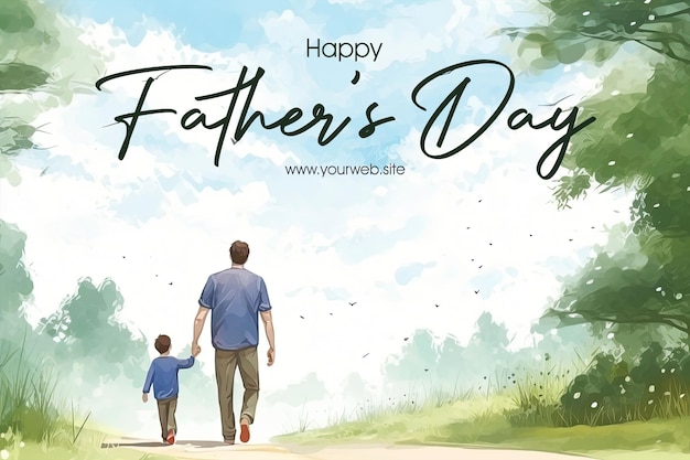 Happy father's day background and banner design