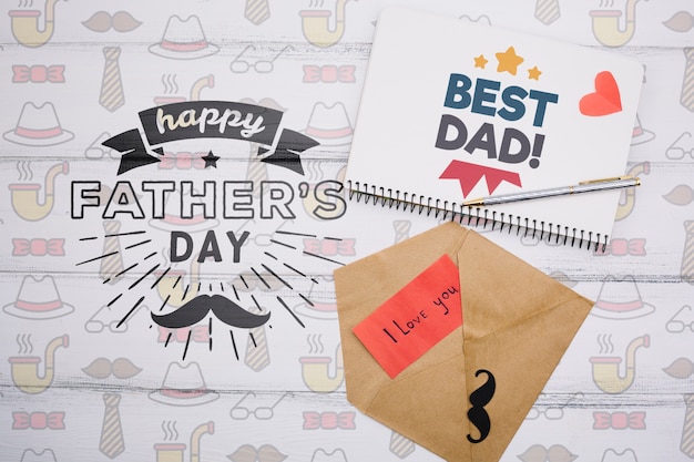 PSD happy father's day concept mock-up