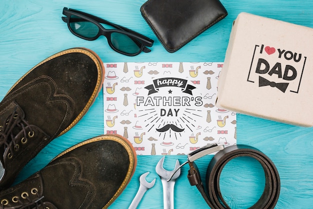 Happy father's day concept mock-up