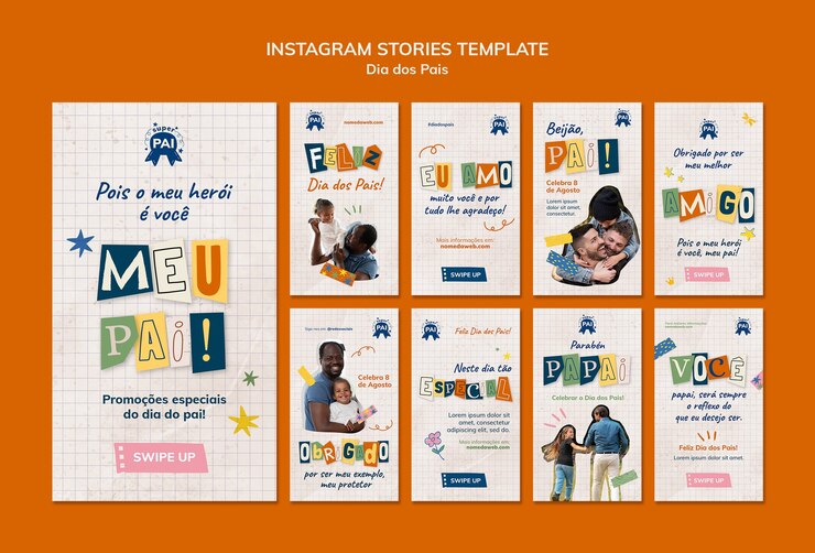 PSD 幸せな父の日のinstagramの物語