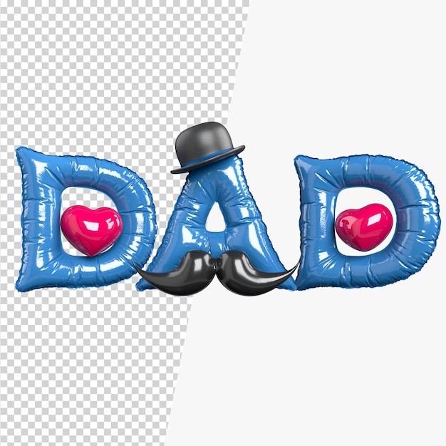 PSD felice festa del papà con decorare concetto nella celebrazione della festa del papà rendering 3dxaxaxaxaxaxaxaxaxaxa