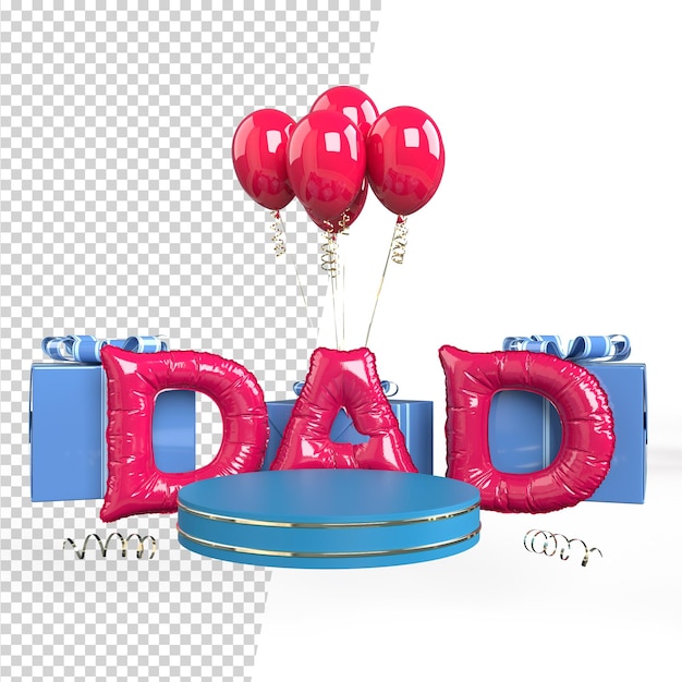Happy Father's Day with decorate Concept in Father's Day celebration 3D renderingxAxAxAxAxAxAxAxAxAxAxAxA