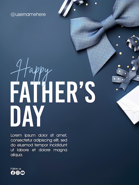 PSD happy father039s day poster template