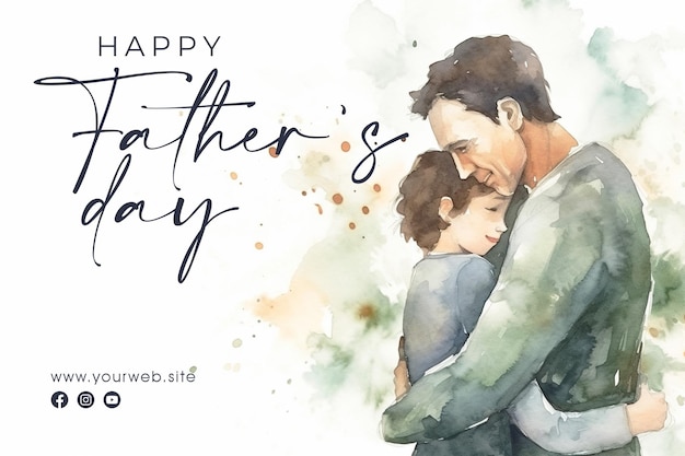 Happy father039s day social media post template