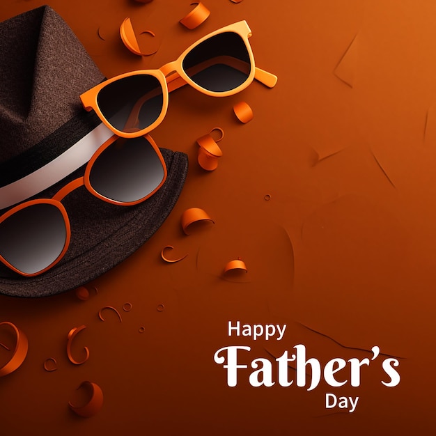 PSD happy fathers day background social media banner design