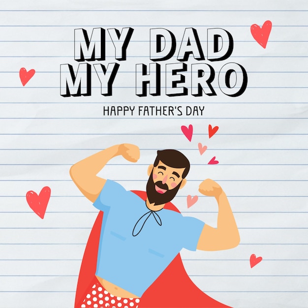 PSD happy fathers day design