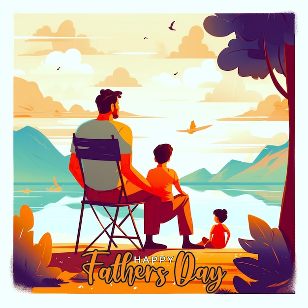 PSD happy fathers day realistic background