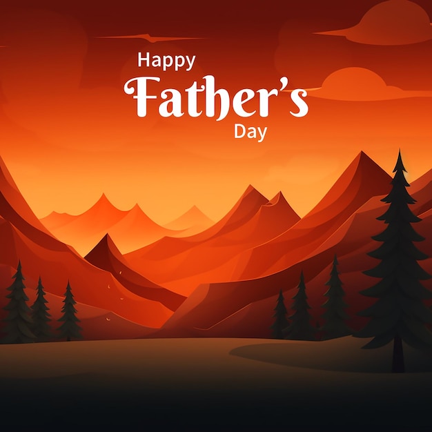 PSD happy fathers day social media post template design