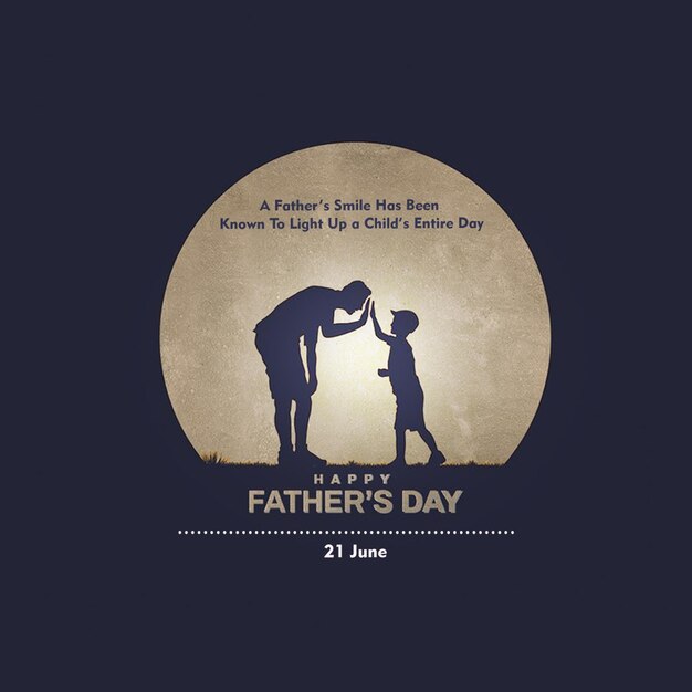 PSD happy fathers day social media post template