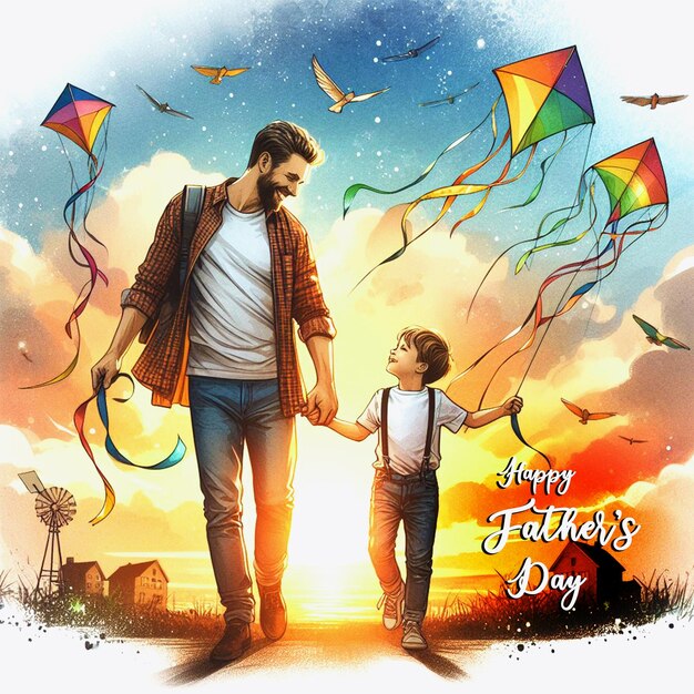 Premium PSD Happy fathers day template Premium PSD Happy fathers day template