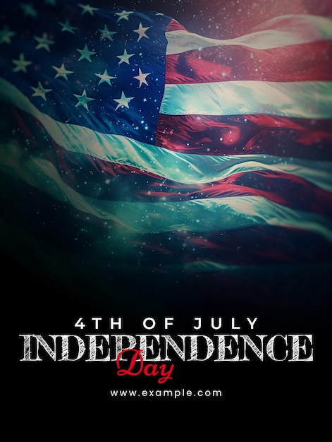 PSD happy fourth of july fourth of july and independence day illustration psd