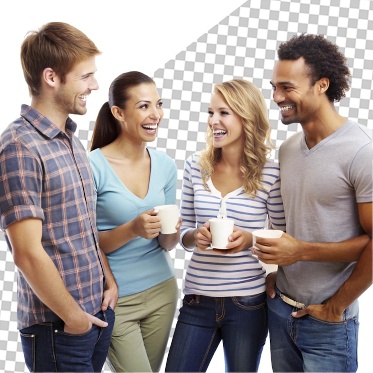 PSD happy friends ship day illustration