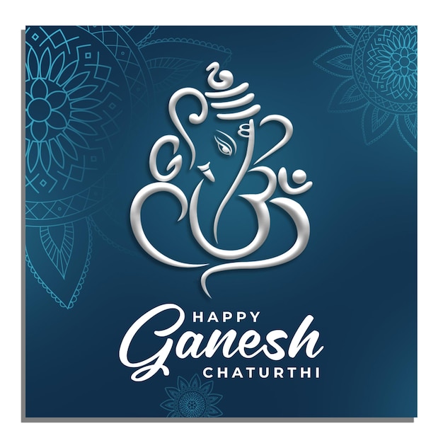 Happy ganesh chaturthi hindu festival psd post