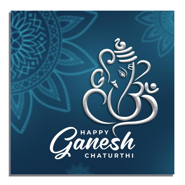 PSD felice ganesh chaturthi hindu festival psd post