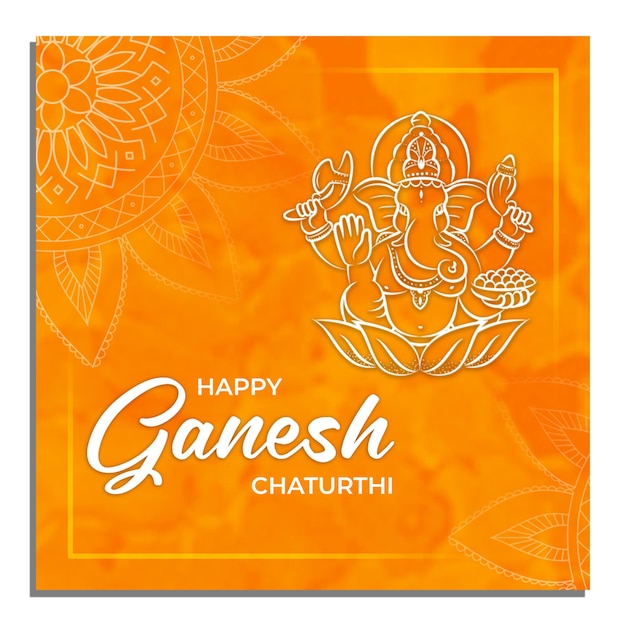 PSD happy ganesh chaturthi hindu festival psd post