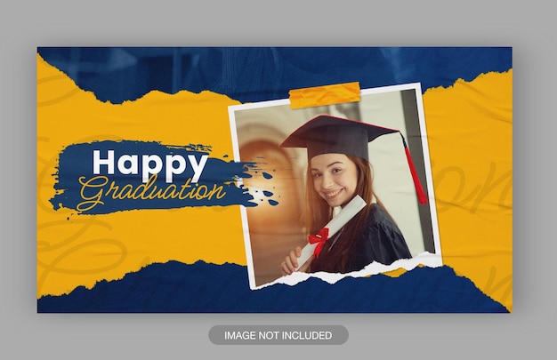 Happy graduation social media post template