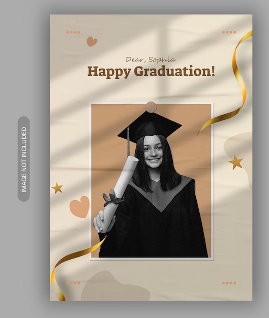 Happy graduation social media post template