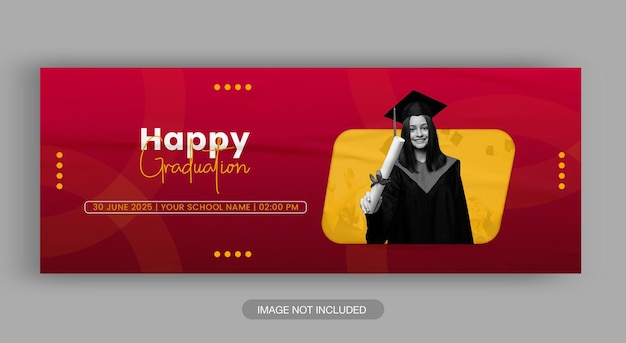 Happy graduation social media post template