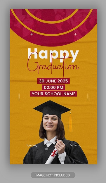 Happy graduation social media post template