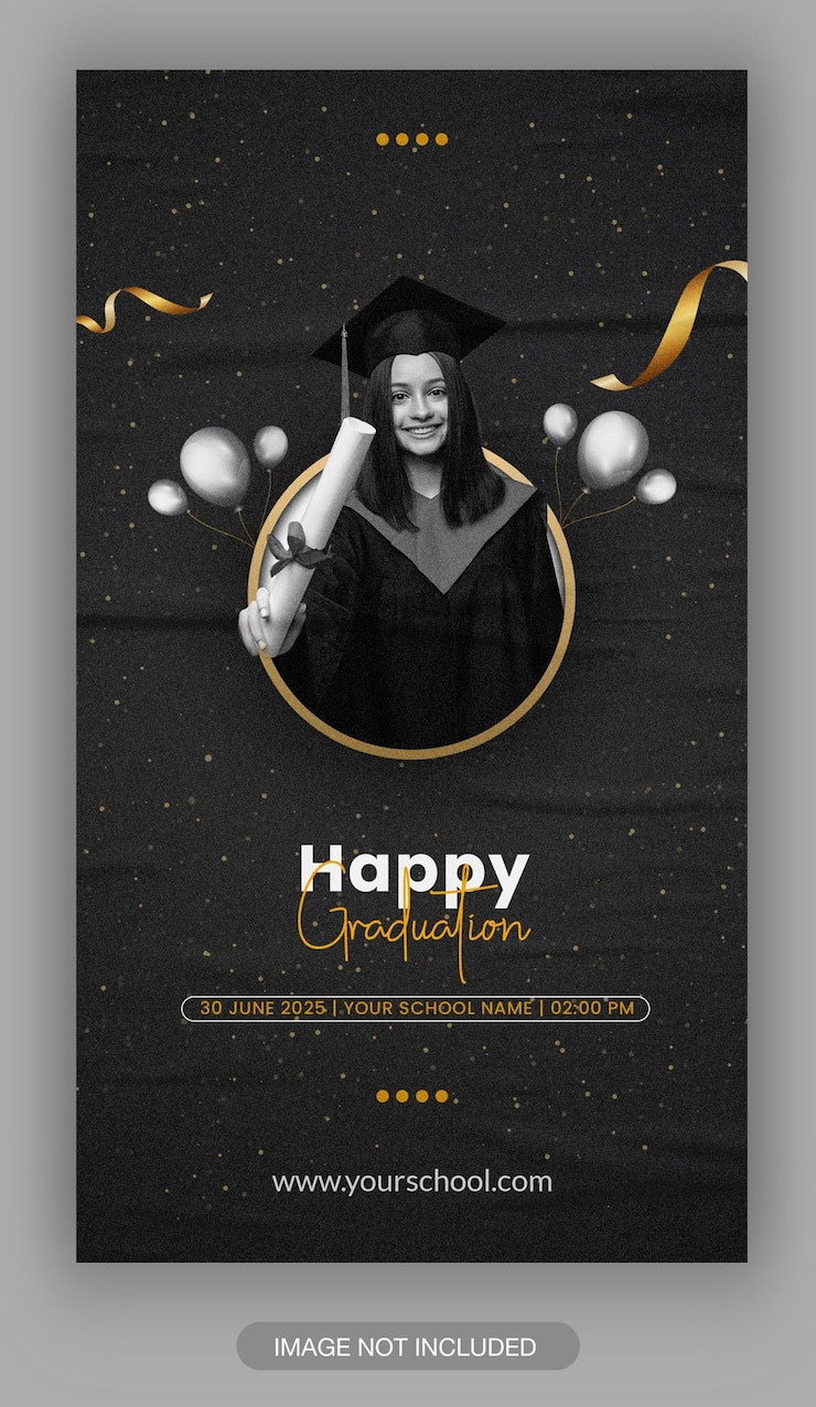 Happy graduation social media post template