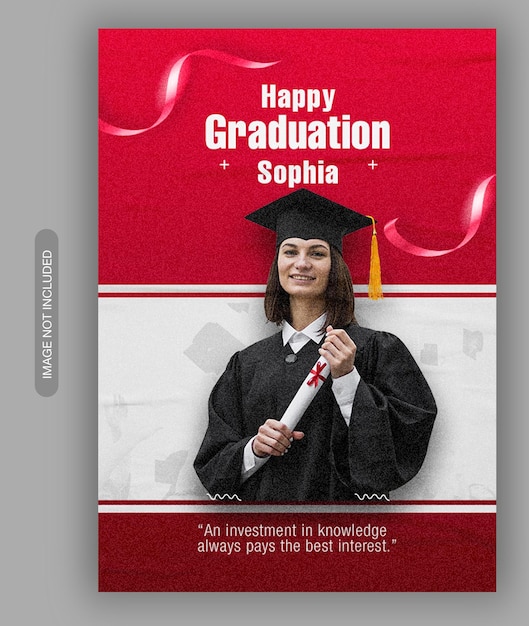 PSD happy graduation social media post template