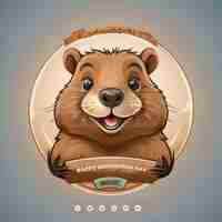 PSD happy groundhog day psd template