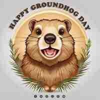PSD happy groundhog day social media banner