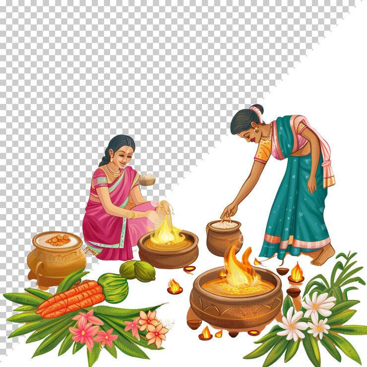 PSD happy gudi padwa traditional maharastra new year day on isolated transparent background