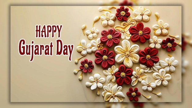 Happy gujarat day greeting background