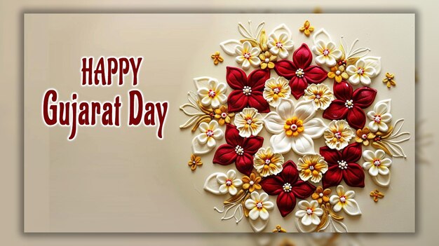 Happy gujarat day greeting background