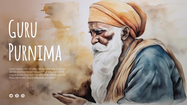 Happy Guru Purnima Creative Concept