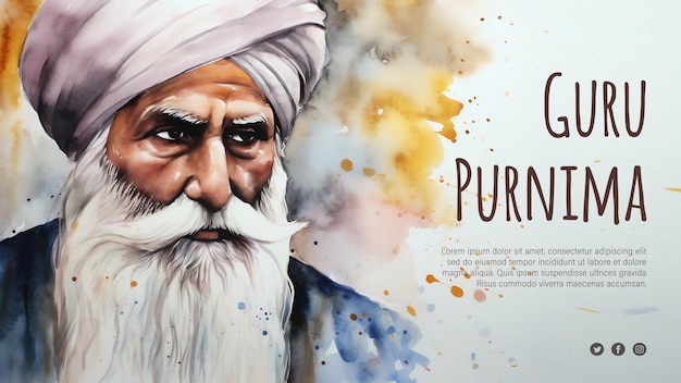 PSD happy guru purnima creative concept