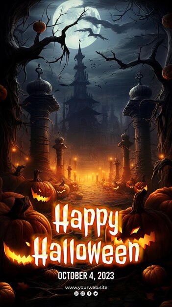 Happy halloween background and halloween poster