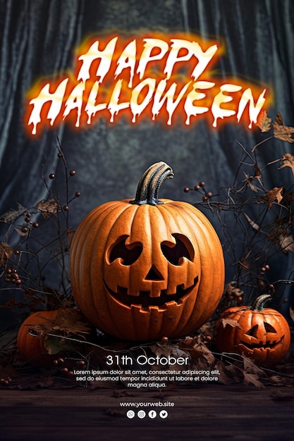 Happy halloween background and halloween poster