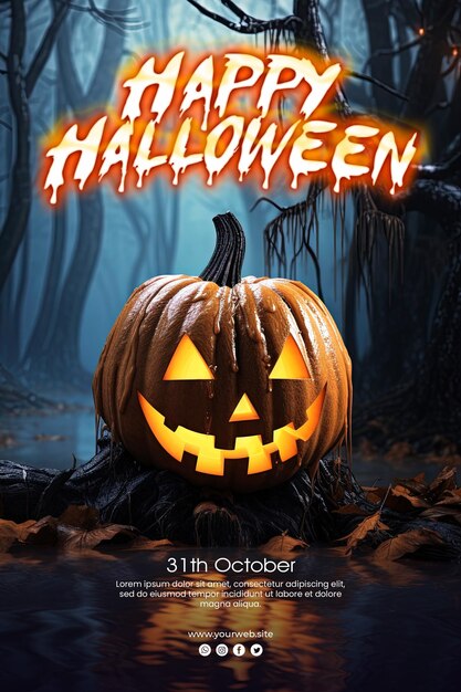 Happy halloween background and halloween poster