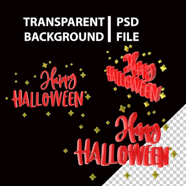 PSD banner di halloween felice png