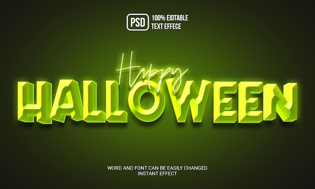 Happy Halloween editable text effect