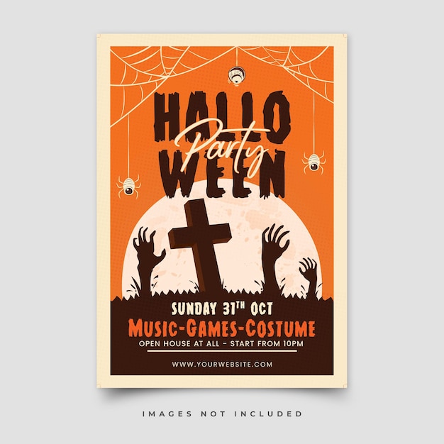 Happy halloween flyer template