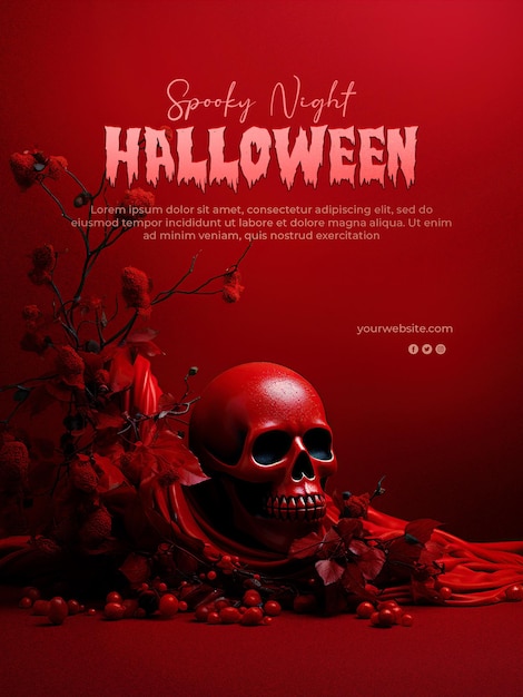 Happy halloween flyer template