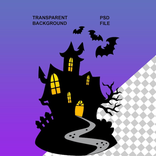 Happy halloween graphy png on transparent isolated background