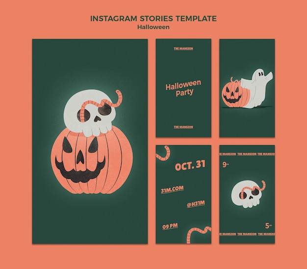 PSD happy halloween instagram post