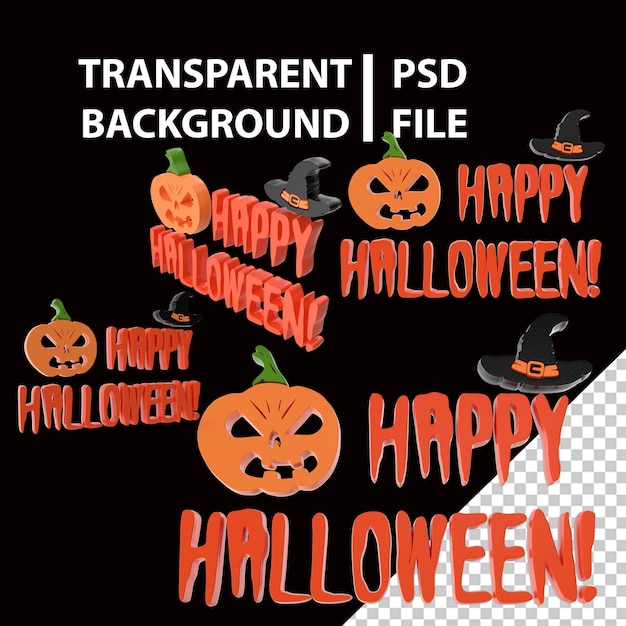 PSD happy halloween sztandar png