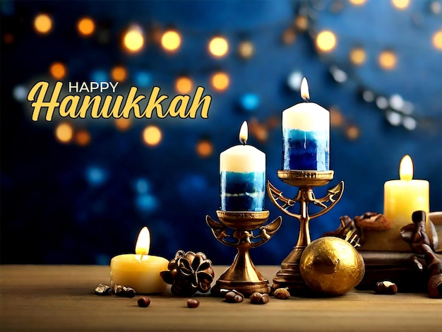 PSD happy hanukkah background