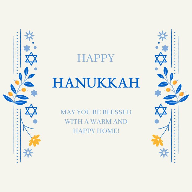 Happy hanukkah celebration background with candelabra for hanukkah PSD
