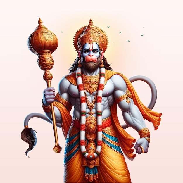 PSD happy hanuman jayanti lord hanuman with gada design